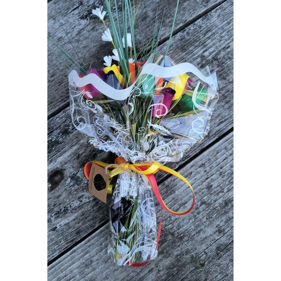 3 Doz Autism Aware Rainbow Wooden Roses Flower Bouquet. The Original Wooden Rose - Picture 7 of 8